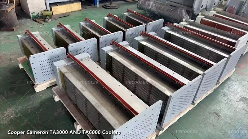 Straight Tube Intercooler in Cooper TA6000 Air Compressor Straight Tube Intercooler in Cooper TA6000 Air Compressor